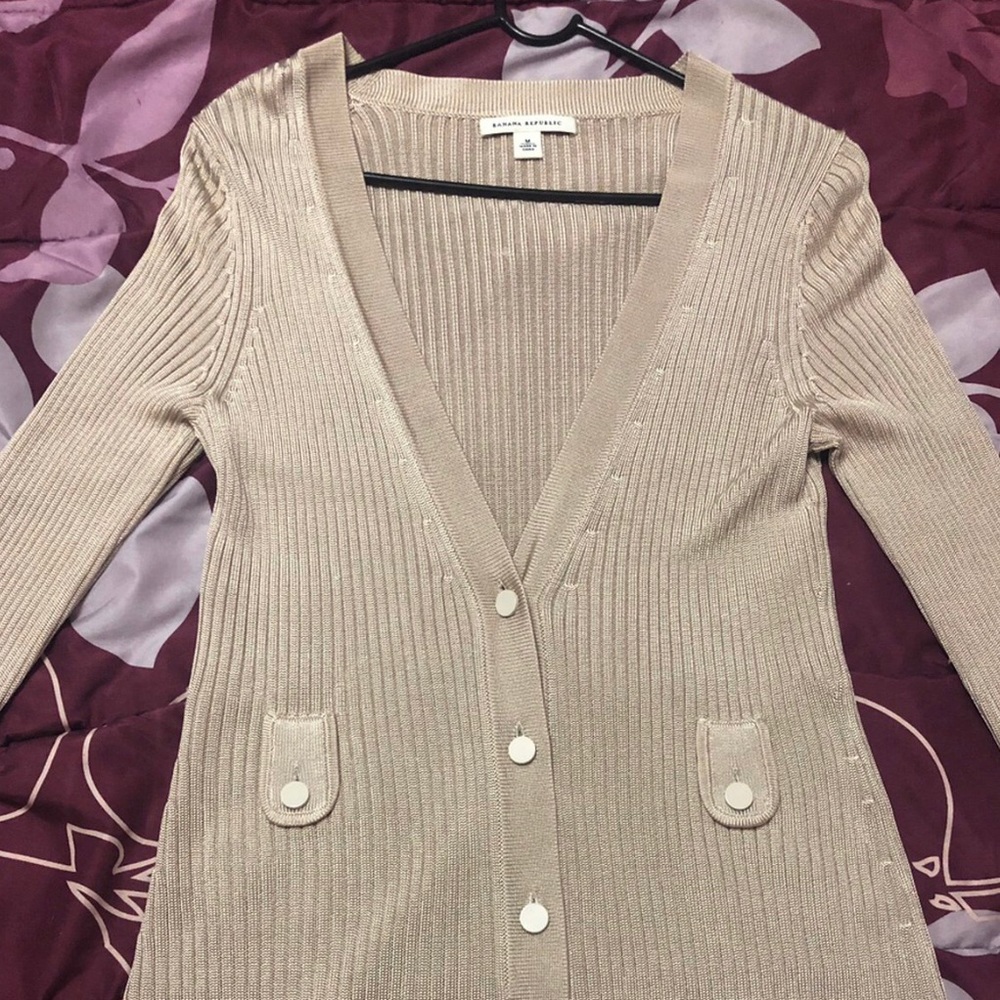 Beige/ Cream Banana Republic Cardigan